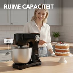 Keukenmachine Plus - Keukenrobot - Foodprocessor met 12 standen - Keukenmixer met RVS kom - Drie Opzetstukken - 4,5L - COOK-IT — thumbnail 2