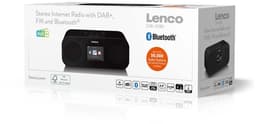 Lenco Internetradio - Stereo Internet Radio met Wifi DAB en FM - Bluetooth 5.3 - Wekkerradio - DIR-121BK - Zwart — thumbnail 5