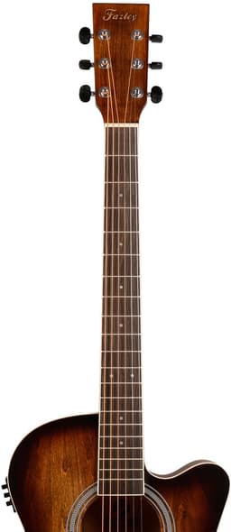 Elektrische / Akoestische Gitaar - Piëzo Element Met Stemapparaat - Voor Beginners - Westerngitaar - Linde Body - Bruin - ColourTune Series — thumbnail 2