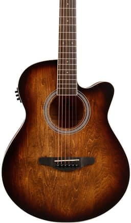 Elektrische / Akoestische Gitaar - Piëzo Element Met Stemapparaat - Voor Beginners - Westerngitaar - Linde Body - Bruin - ColourTune Series — thumbnail 5