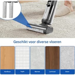 Stofzuigeraccessoires - Vervangende rolborstels voor stofzuigers - HEPA-filter - Inclusief 2 rolborstels, 2 filters en 1 reinigingsborstel - Geschikt voor Tineco Floor One S5 / S5 Pro / S5 Pro 2 / S5 Extreme — thumbnail 3