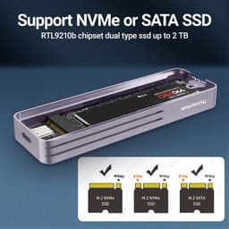 JEYI i9X - Slimme SSD Behuizing - USB 3.2 Gen 2 10Gbps - Visueel Display - Externe Adapter - Voor Geavanceerde Gebruikers - Model i9X — thumbnail 4