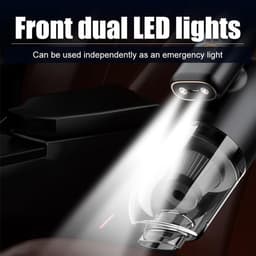 Autostofzuiger - Handstofzuiger - 180° opvouwbaar - Draagbare stofzuiger - Met LED-verlichting - Geschikt voor auto's, huizen en kantoren - Wit — thumbnail 5