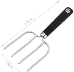 2 Stuks Roestvrijstalen Kalkoenvorken Bbq-braadvorken Met 4 Spatelpunten Robuuste Kalkoenlifters Voor Eenvoudig Snijden — thumbnail 2