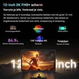 Blackview Tablet MEGA 2 Android 15 Tablet - 4G LTE+WiFi - 12 Inch - 36GB+256GB - Widevine L1 - 9000mAh - Groen — thumbnail 3