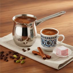 Orion - Roestvrijstalen Tygiel - 300 ml - Ergonomisch - Voor Turkse Koffie — thumbnail 2