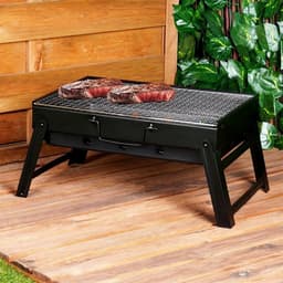 BBQ- Opvouwbare Draagbare Barbecue - 43x29x23cm-en ingeklapt 43x29x 6 cm — thumbnail 3