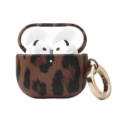 Selencia Sabi Case met panterprint - Hoesje geschikt voor AirPods 4 - Mocha Brown — thumbnail 1