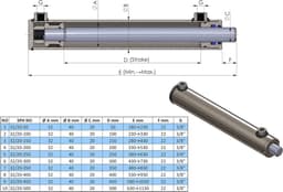 Dubbelwerkende Hydraulische Cilinder Standaard – Krachtige Zuiger voor Machines en Voertuigen — thumbnail 4