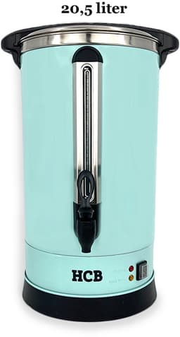 HCB® - Professionele Horeca Percolator - 20,5 liter - 135 kopjes - 230V - RVS / INOX Perculator - Elektrisch koffiezetapparaat - Volautomatische koffiemachine - 33x37x56 cm (DxBxH) - 3.40 kg - 1360 — thumbnail 2