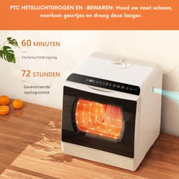 AMA® Mini Vaatwasser - Tafelvaatwas - Vaatwasser - 42.5x42.8x45.8cm - 5 Liter — thumbnail 5