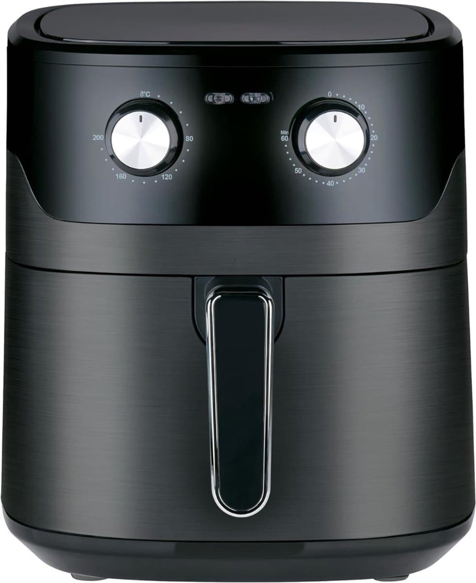 Quvo® Airfryer xl - Airfryer xxl - Heteluchtfriteuse - 6 Liter - Timer tot 60 Minuten - Zwart- 39 cm x 29 cm x 34 cm — afbeelding 1