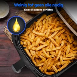 Aurixi® Mini airfryer - Airfryer - Airfryer klein - Wit - 42cm x 32cm x 33cm — thumbnail 5