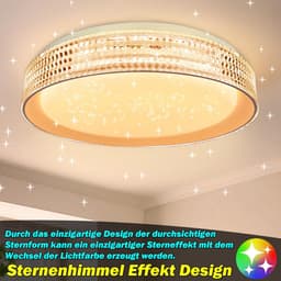 Ronde Dimbaar Plafondlamp 60W met RGB Kleuren en Afstandsbediening Ø50cm - IP44 Waterdicht — thumbnail 1