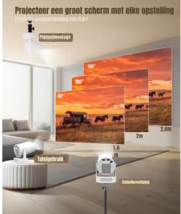 Aurixi® Mini beamers - Projector - Mini beamer - Wit - 10cm x 10cm x 18cm — thumbnail 5