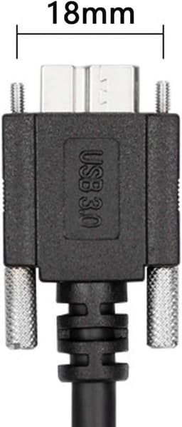 USB 3.0 Kabel M/M met Montageplaat Schroeven - 3 Meter - Geschikt voor Externe Harde Schijf en Mobiele Telefoon — thumbnail 3