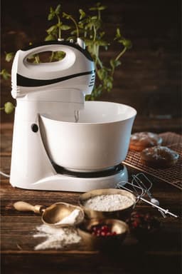 RWB® Mixer met Mengkom - Keuken Mixer - Mix Machine - Wit - ‎20 x 27 x 19 cm — thumbnail 3