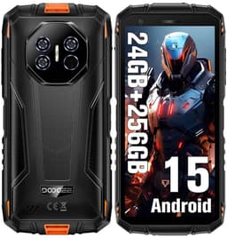 DOOGEE Fire 3 Ultra Robuuste Smartphone - 24 GB RAM - 256 GB ROM - 8350 mAh - 5,5 inch - Android 15 - IP68/IP69K Outdoor telefoon - Face ID - OTG - NFC - Oranje — thumbnail 1