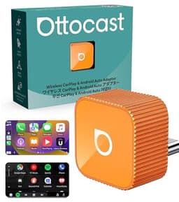 Ottocast Mini Slim Draadloze CarPlay & Android Auto Adapter – Wireless Dongle USB – Oranje — thumbnail 4