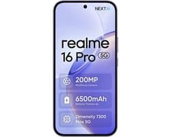 realme 16 Pro 5G - 8GB/512GB - Orchidee Paars– 200MP LumaColor Camera – 144Hz AMOLED 6500nits – 6500mAh – 45W Opladen – IP69 – realme UI 7.0