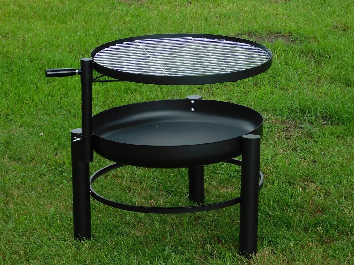 Vuurschaal met BBQ Rooster - Zwart — afbeelding 1