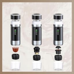 Capsule Koffiemachine - Koffiezetter - Draadloze 3-in-1 Koffiemachine - 20 Bar & Zelfverwarmend - 7500mAh Accu - Voor Camping, Auto & Thuis - Koffie onderweg — thumbnail 2