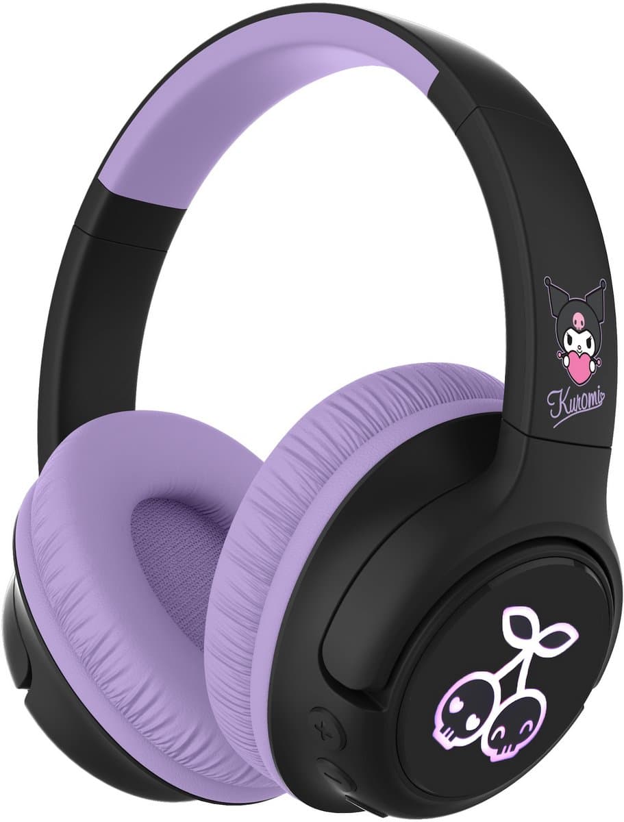 Kuromi - draadloze koptelefoon - led lights design - over-ear model - microfoon - 50 uur speeltijd — afbeelding 1