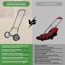 Duw Grasmaaier - Loopmaaier Handmaaier - Gazon Onderhoud - 5-Blads Systeem - 46cm Snijbreedte - Groen — thumbnail 4