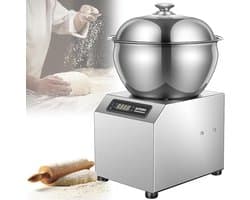 Elektrische Deegmixer - Kneedmachine Spiraal - Bakkerij Restaurant - Dubbele Rotatie Motor - 5kg Capaciteit - Zilver