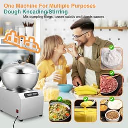 Deegmixer - Kneedmachine - Brood Bakken - Dubbele Rotatie - 5kg Capaciteit — thumbnail 2