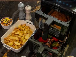 LAFE - Air Fryer - vetvrije friteuse - 2 kamers 5 L, vermogen 2460 W, LCD-display, Dual Fry — thumbnail 4