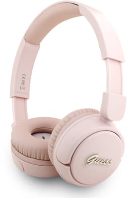 Guess Script Metal Logo Headphone - Geschikt voor Bluetooth Smartphones - Roze — thumbnail 1