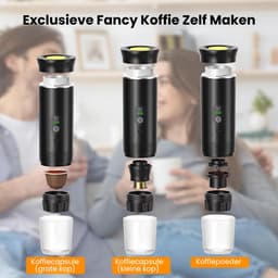 Zyrex® Draagbare Koffiemachine - Blender To Go - Draagbare Blender - Zwart - 28cm x 9cm x 9cm — thumbnail 2