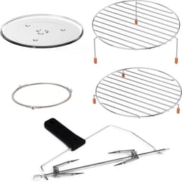 Inventum MN327CB Combimagnetron - 32L - 1000W - Hetelucht- en grillfunctie - Met draaispit - 10 programma's - 4 combistanden - Ontdooifunctie - Zwart — thumbnail 5