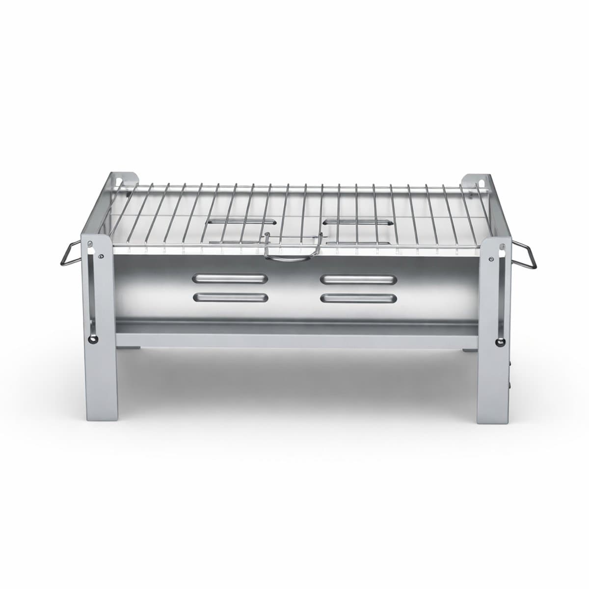 Opvouwbare BBQ 40x30x31CM - Houtskool Barbecue - Tafelgrill - Draagbare opvouwbare grill met rooster - Portable Vouw Barbecue - Festival BBQ - Camping - Chroom — afbeelding 1