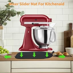 Keukenmachine Glijplank - Mixer Onderstel - Apparaat Verplaatsen - Duurzaam Rubber Materiaal - 34 x 21 cm - Mat Zwart — thumbnail 4