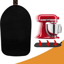 Keukenmachine Glijplank - Mixer Onderstel - Apparaat Verplaatsen - Duurzaam Rubber Materiaal - 34 x 21 cm - Mat Zwart — thumbnail 1