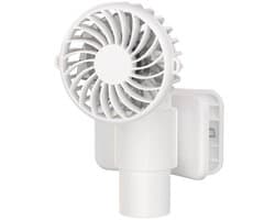 Nekventilator - Draagbare Ventilator - Nek Ventilator -Handventilator Mini Ventilator Ventilator met Clip - 3 Standen - Borstelloze Motor - 7 Bladen - Wit