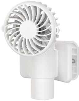 Nekventilator - Draagbare Ventilator - Nek Ventilator -Handventilator Mini Ventilator Ventilator met Clip - 3 Standen - Borstelloze Motor - 7 Bladen - Wit — thumbnail 1