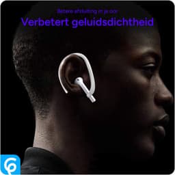 Oorhaken Geschikt voor Apple AirPods (1, 2, 3, Pro 1 en Pro 2) | Geschikt voor Sporten zoals Hardlopen, Fietsen, Sportschool | Vallen niet meer uit het Oor | Hooks | Haakjes | Tips | Wit — thumbnail 3