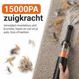 Mondura® PowerClean - Handstofzuiger - Auto Stofzuiger - Kruimeldief Snoerloos 3-in-1 – Mini Kruimelzuiger Voor Hondenharen – Air Duster – 6 Opzetstukken — thumbnail 3