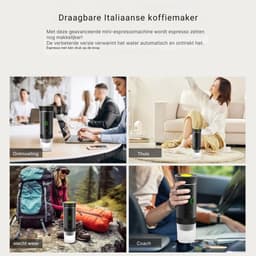 RONN® Draagbare Koffiemachine - Blender To Go - Draagbare Blender - Zwart - 9cm × 9cm × 27cm — thumbnail 4