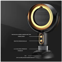 longziming -Draagbare Desktop Afzuigkap - USB Gevoede Ventilator - 2 Snelheidsstanden Voor Aanpasbare Luchtreiniging - 1 Set - Thuis En Onderweg - Goud — thumbnail 3