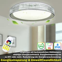 Ronde Dimbaar Plafondlamp 60W met RGB Kleuren en Afstandsbediening Ø50cm - IP44 Waterdicht — thumbnail 4