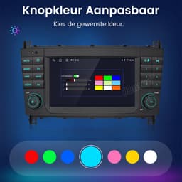 Junsun Andriod 15 Autoradio - Geschikt voor Mercedes-Benz C/CLK/CLC Klasse W203 W209 accessoires - Draadloze CarPlay & Andriod Auto, DAB+, GPS-Navigatiesystem, Bluetooth, WIFI, 7-inch Touchscreen, 2GB+32GB, DSP, Quad-core processor — thumbnail 4