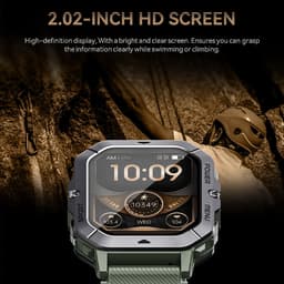 CUBOT C28 Smartwatch - Hartslag, Bloedzuurstof, Slaap Monitoring Smartwatch - 100+ Sportmodi - Muziekspeler - 410 mAh Batterij - Unisex Fitnesshorloge Smartwatch - Android iOS - Zwart — thumbnail 5