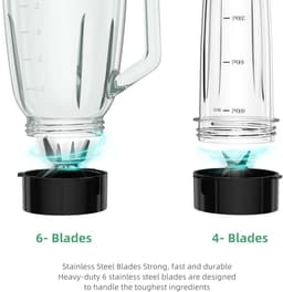 Biolomix - Multifunctionele Keukenmachine - 1.5L - 36000rpm - 240V - 1300W - Draagbare Juicer Blender - Persoonlijke Smoothie Mixer - Voedsel Chopper En Droge Molen - ABS - Wit — thumbnail 5