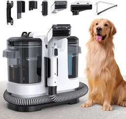 Vlekkenreiniger 600W – Tapijt- en Bekledingreiniger – 20 kPa Zuigkracht – Met 1,75L & 1L Waterreservoir – Inclusief Opzetstukken – Voor Bank, Auto en Huisdieren — thumbnail 1