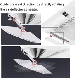 Airco Deflector - Hoek Verstelbaar - Koude Lucht Verspreiden - Condensatie Voorkomen - 3 Maten Beschikbaar - Wit — thumbnail 5