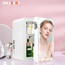 AURORAS - Mini Koelkast 4L – Stil (28Db) - Draagbare Koeler voor Auto & Thuis – Cosmetica & Drank – Met Spiegel — thumbnail 1